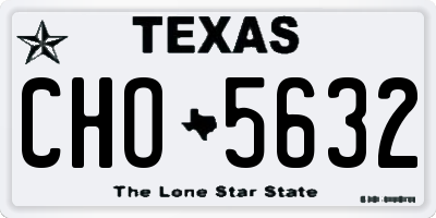 TX license plate CHO5632