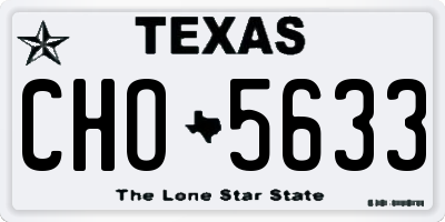 TX license plate CHO5633