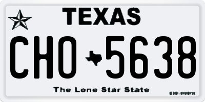TX license plate CHO5638