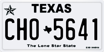 TX license plate CHO5641
