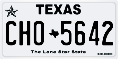 TX license plate CHO5642