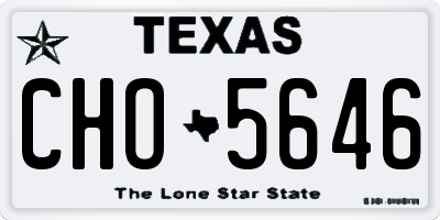 TX license plate CHO5646
