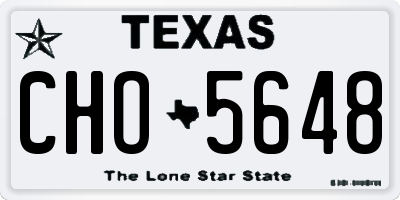 TX license plate CHO5648
