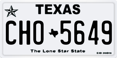 TX license plate CHO5649