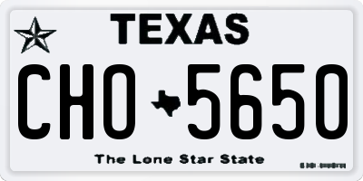TX license plate CHO5650