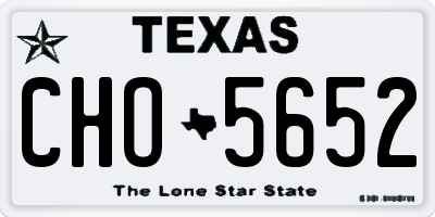 TX license plate CHO5652