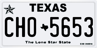TX license plate CHO5653