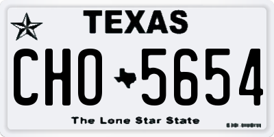 TX license plate CHO5654
