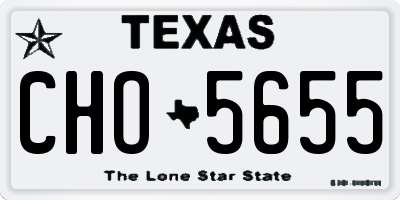 TX license plate CHO5655