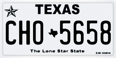 TX license plate CHO5658