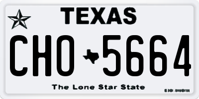 TX license plate CHO5664
