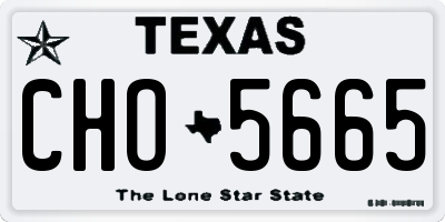TX license plate CHO5665