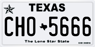 TX license plate CHO5666