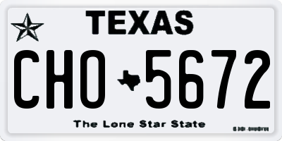 TX license plate CHO5672