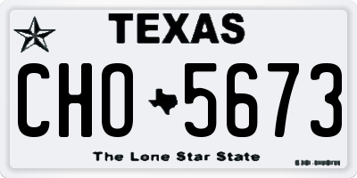 TX license plate CHO5673