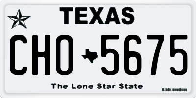 TX license plate CHO5675
