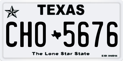 TX license plate CHO5676