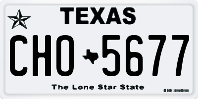 TX license plate CHO5677