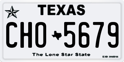 TX license plate CHO5679