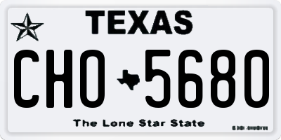 TX license plate CHO5680