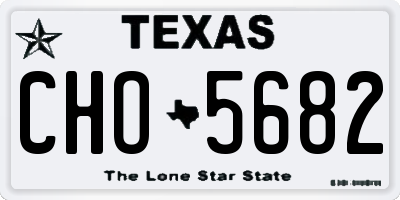 TX license plate CHO5682