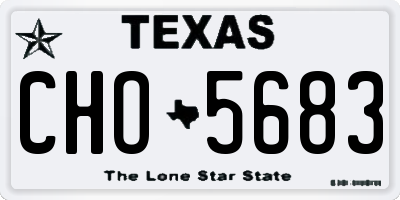 TX license plate CHO5683