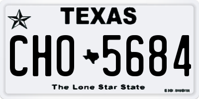 TX license plate CHO5684