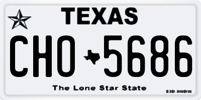 TX license plate CHO5686
