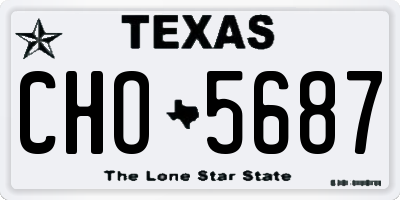 TX license plate CHO5687