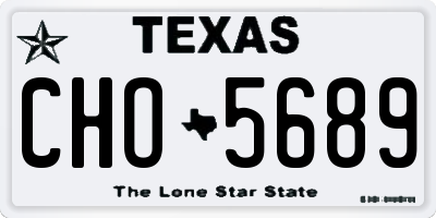 TX license plate CHO5689
