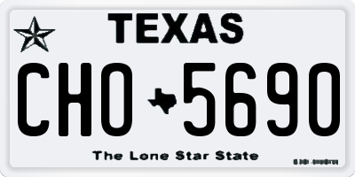 TX license plate CHO5690
