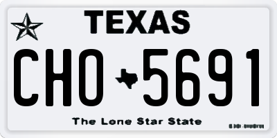 TX license plate CHO5691