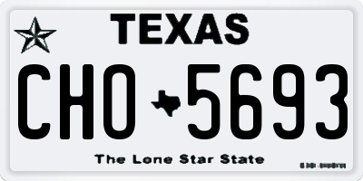 TX license plate CHO5693