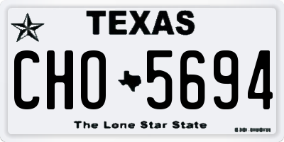 TX license plate CHO5694