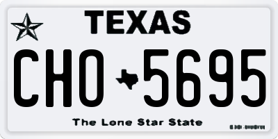 TX license plate CHO5695