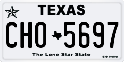 TX license plate CHO5697