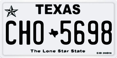 TX license plate CHO5698