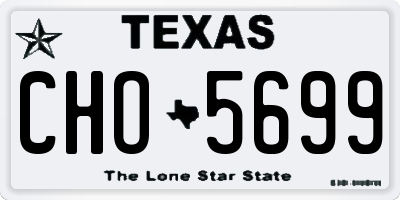 TX license plate CHO5699