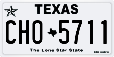 TX license plate CHO5711
