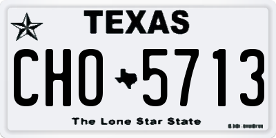 TX license plate CHO5713