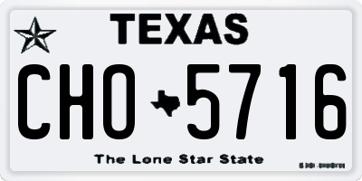 TX license plate CHO5716