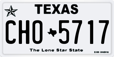 TX license plate CHO5717