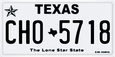 TX license plate CHO5718
