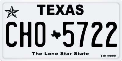 TX license plate CHO5722