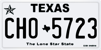 TX license plate CHO5723