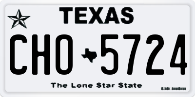 TX license plate CHO5724