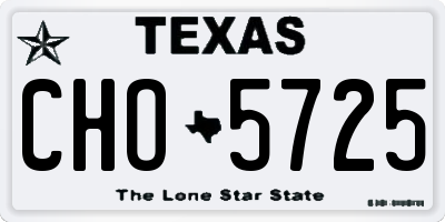 TX license plate CHO5725