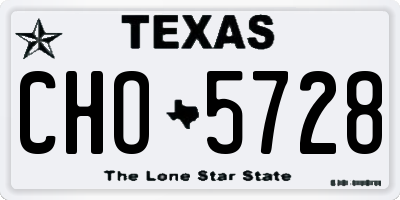 TX license plate CHO5728