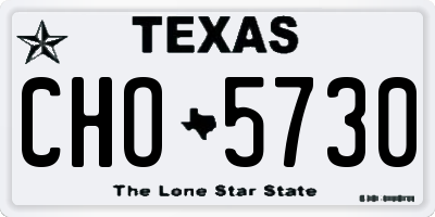 TX license plate CHO5730