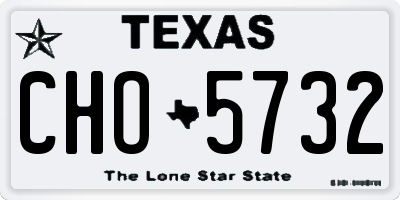 TX license plate CHO5732